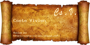 Csete Vivien névjegykártya